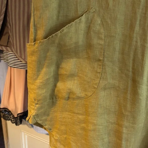 CP Shades Green 3/4 Sleeve Button Down Shirt - Picture 5 of 8